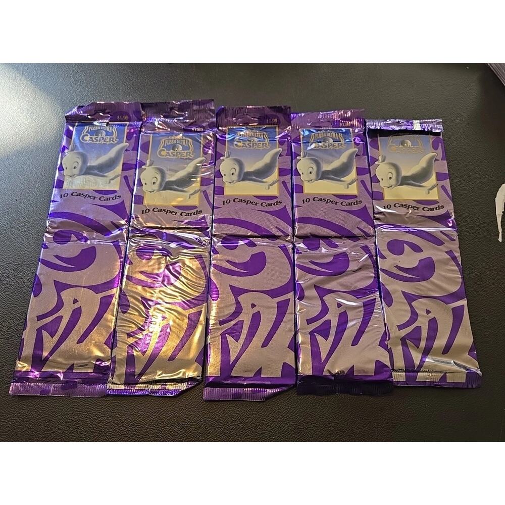 Lot Of 5 Fleer Ultra Casper The Freindly Ghost Cards Packs 10 Cards Each